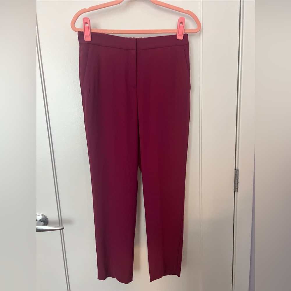 Theory Burgundy Size 2 Women’s Pants NWOT!
